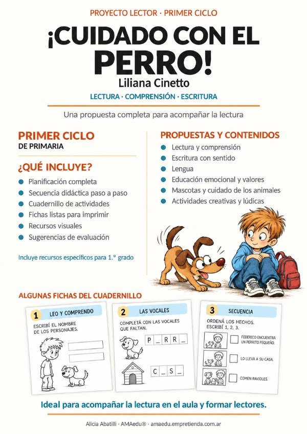 Producto - Lectura CUIDADO CON EL PERRO (Primer Ciclo) - 1