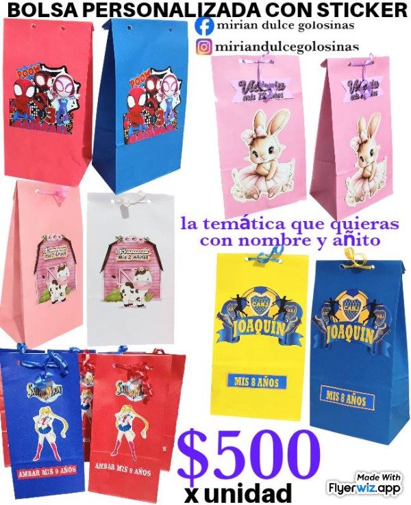 Producto - Bolsita de papel con sticker personalizado