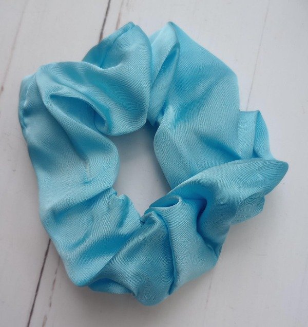 Producto - Scrunchie de Raso - Celeste