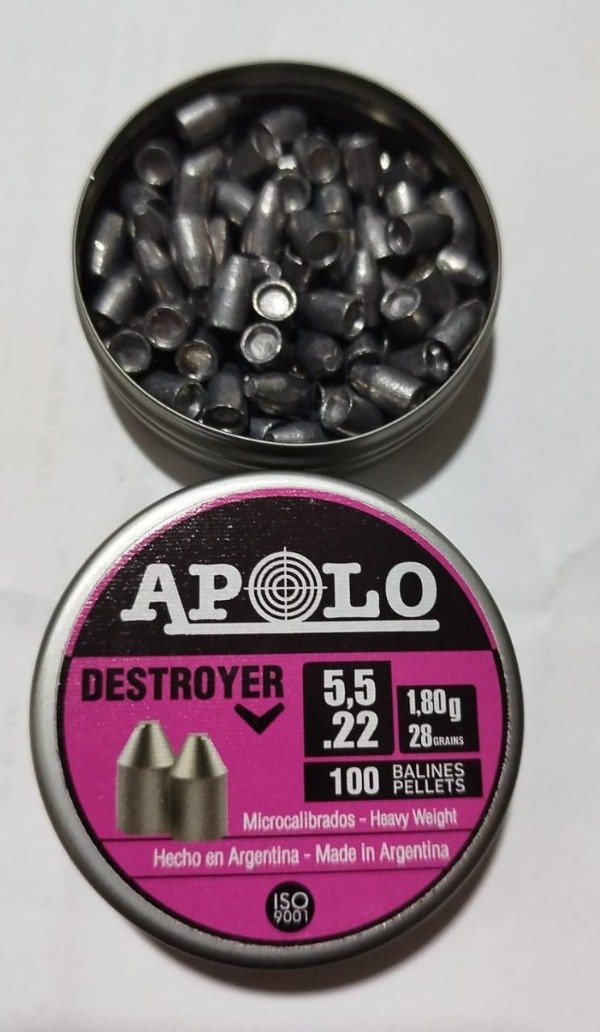 Producto - BALINES APOLO DESTROYER 5,5 1,80G X 100 UNIDADES