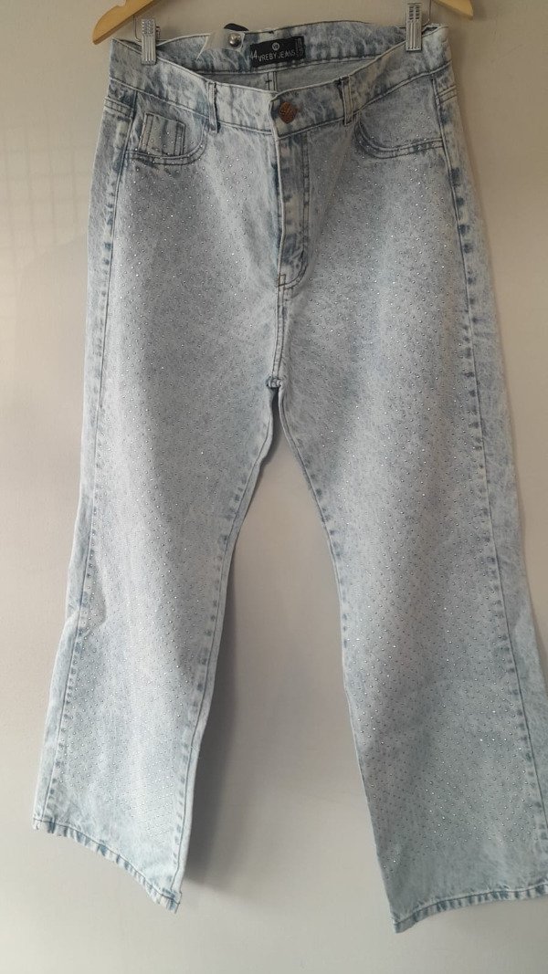 Producto - Wide Leg con Tachas Celeste