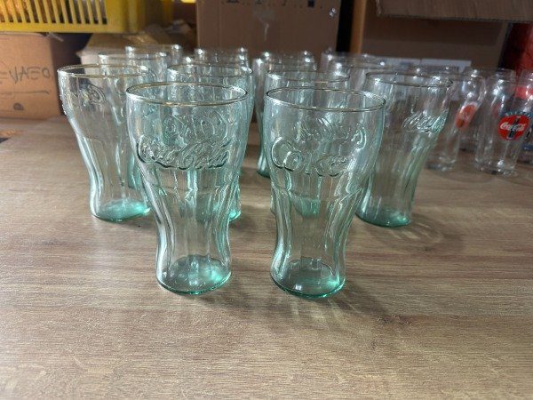 Producto - LOTE 14 VASOS COCACOLA DE VIDRIO GRANDES. PRECIO POR TODOS #11753