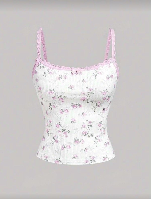 Producto - Topsito con encaje y floral