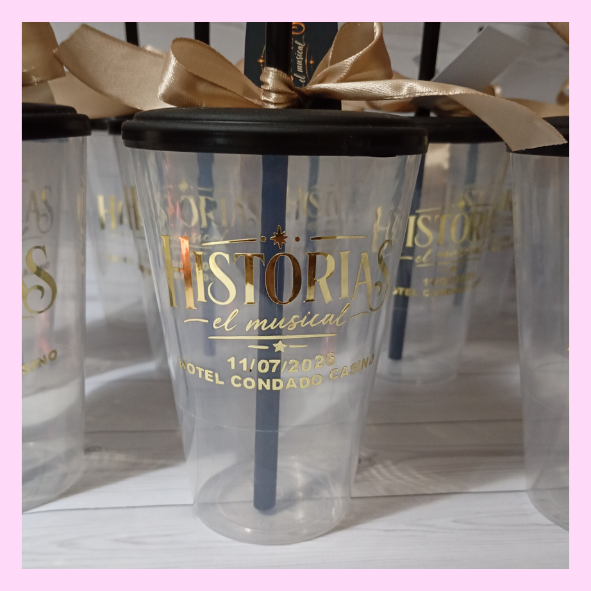 Producto - Vaso con moño y tag - 1