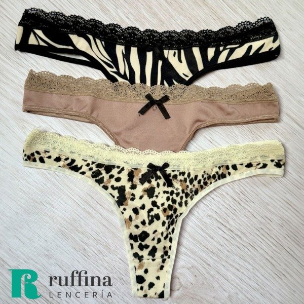 Producto - Pack x3 colaless de microfibra VINTAGE - Art. 4018