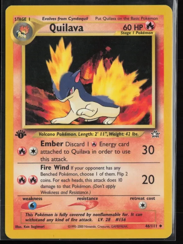 Producto - Quilava 1st Edition 46/111 - Neo Genesis - carta argentina