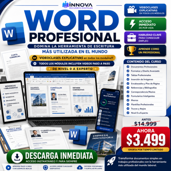Producto - WORD PROFESIONAL I De 0 a Experto