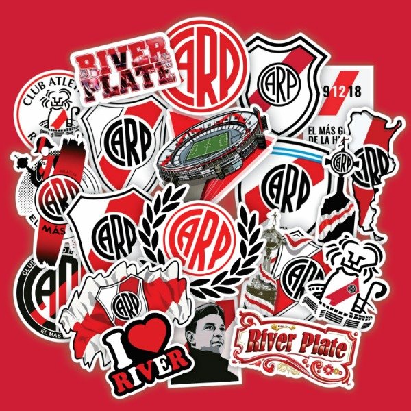 Producto - Pack 20 Stickers Vinilo Uv Premium - River
