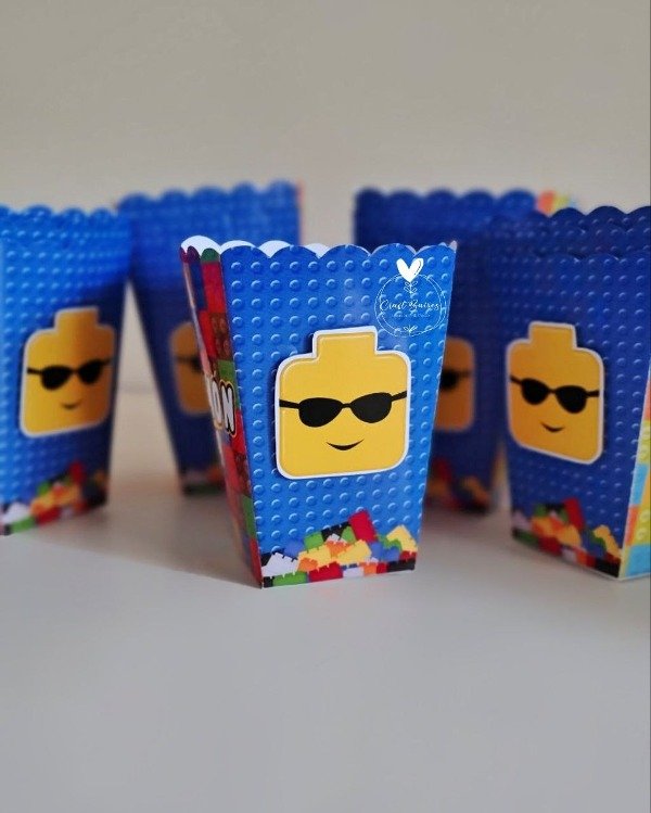 Producto - Caja Pochoclera Personalizada Lego. CrafBaires