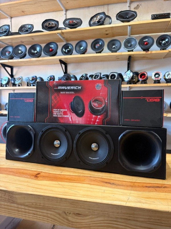 Producto - RAKERA PARA POTENCIAR CON 2 MEDIOS 6,5 MAVERICK Y DRIVER DS18 PRO-DR250