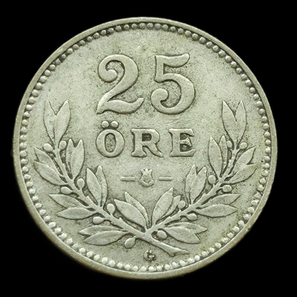 Producto - Suecoa 25 Ore 1933 Rey Gustaf V Km#785 VF
