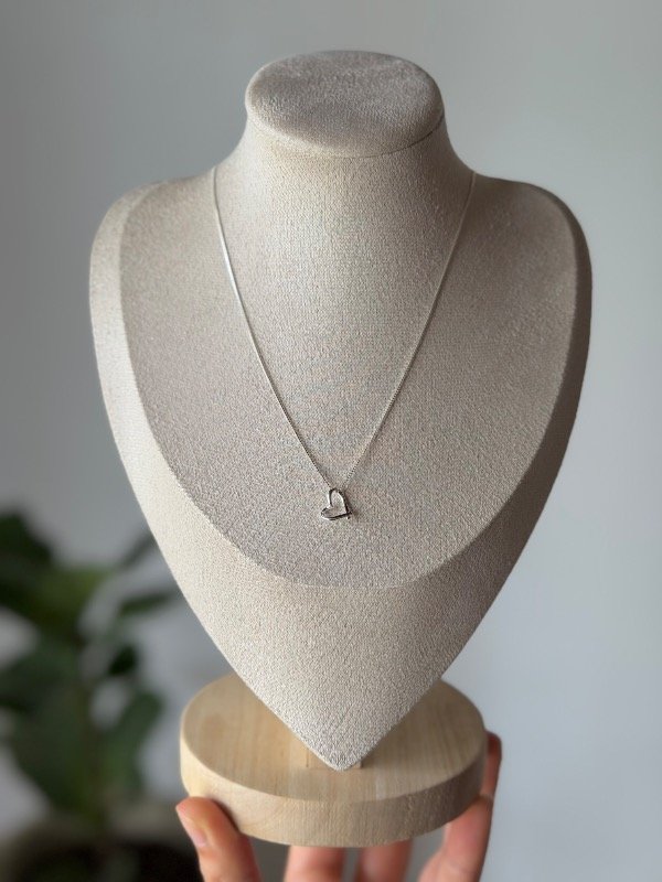 Producto - Cadena veneciana con dije pasante de corazón liso 42+3 cm