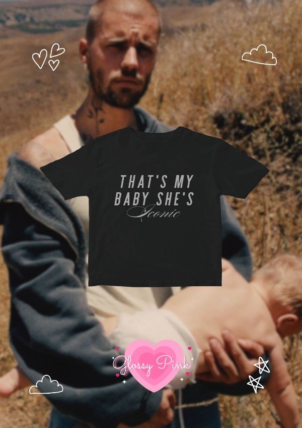 Producto - Baby Tee Go Baby - VINILO TEXTIL GRIS