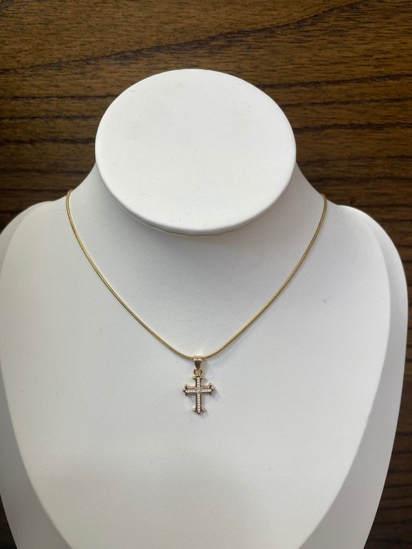 Producto - Collar cruz dorado