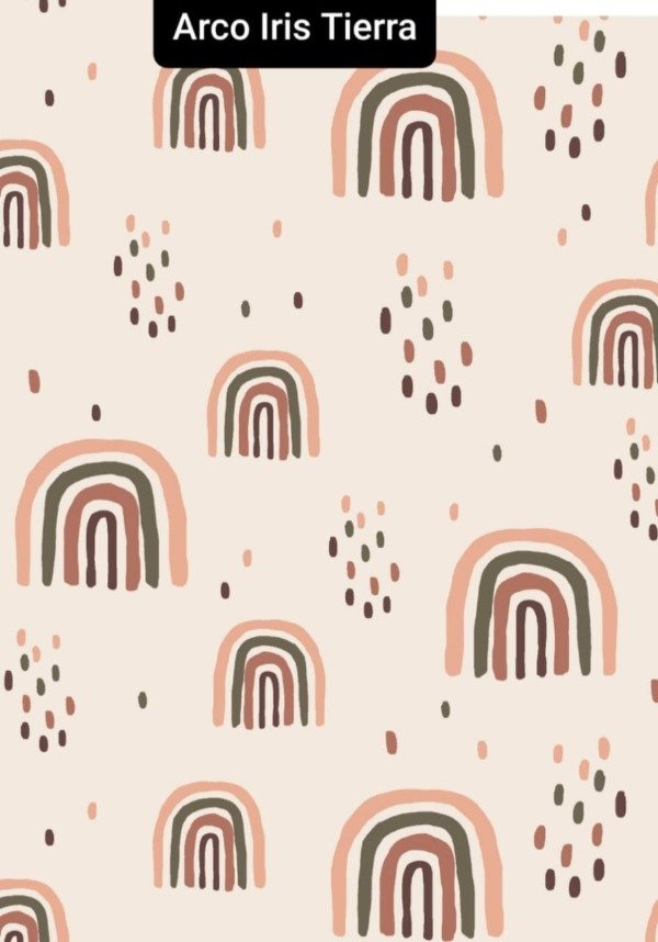 Producto - Gabardina Estampada Arco Iris Tierra