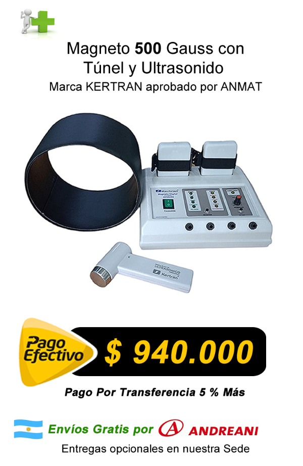Producto - Magneto KERTRAN 500 Gauss, con Solenoides Planos + Ultrasonido Personal + Túnel