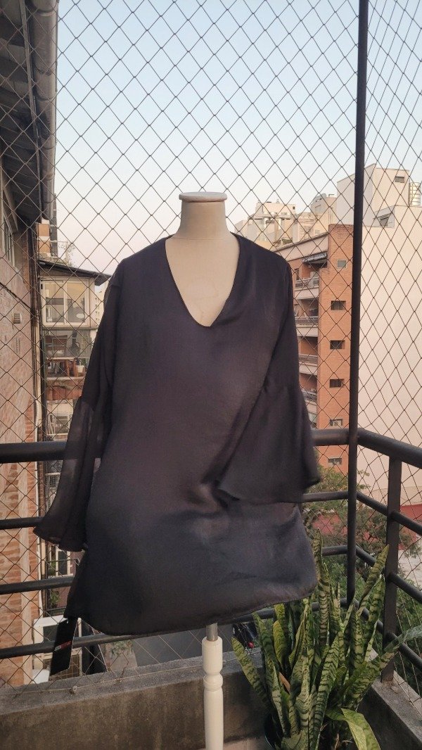 Producto - Vestido Campana con mangas oxford