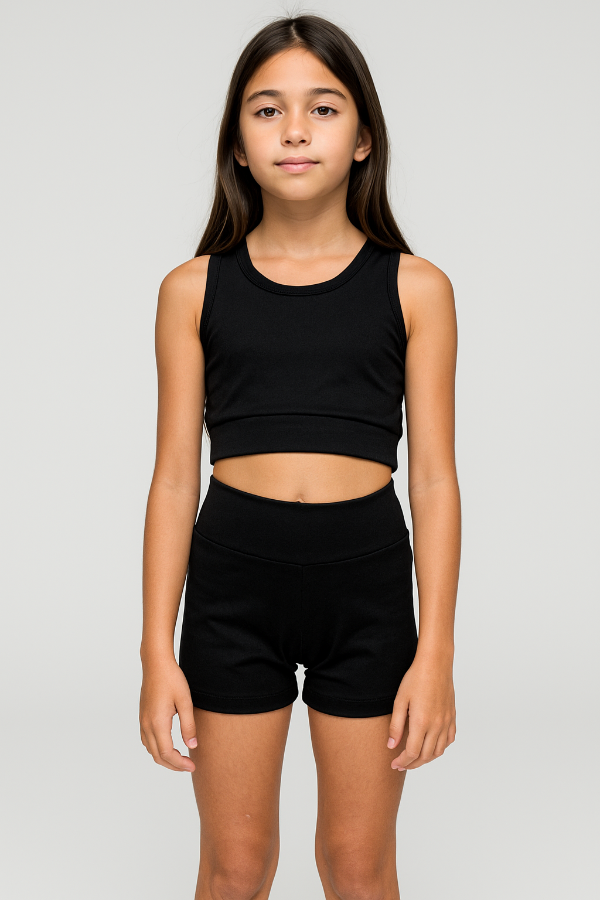 Producto - CONJUNTO NIÑA LYCRA BIKER Y TOP
