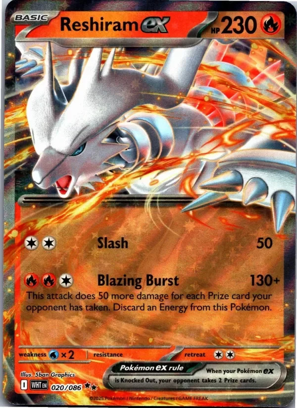 Producto - Reshiram ex 020/086 - White Flare
