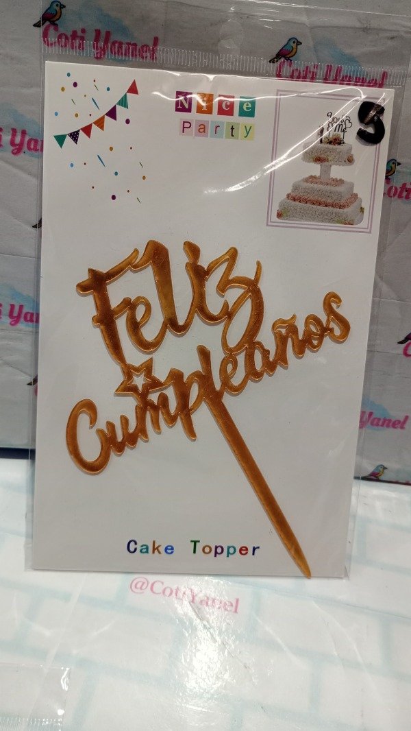 Producto - Topper "Feliz Cumpleaños" PLASTICO - 4