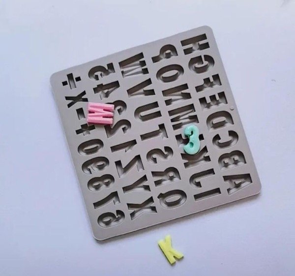Producto - MOLDE SILICONA LETRAS NÚMEROS SIGNOS