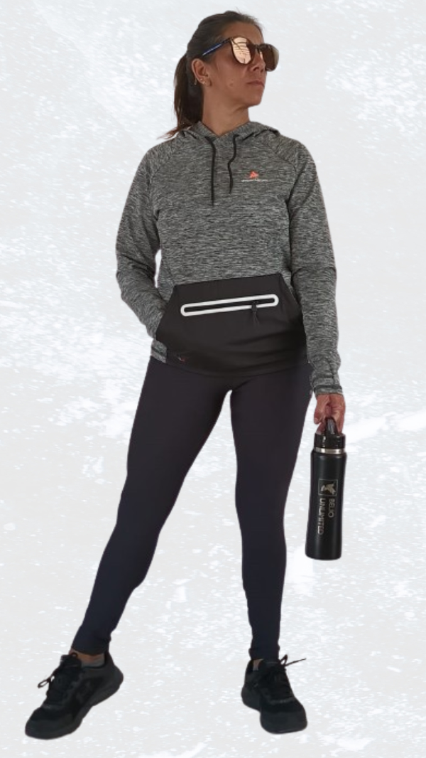 Producto - Buzo Térmico Lycra Deportivo c/ Canguro y Capucha