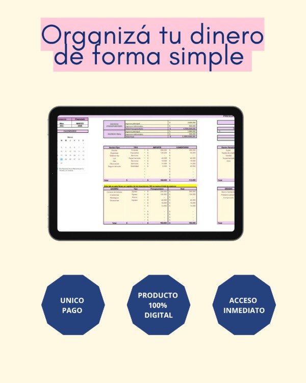 Producto - Planilla Finanzas Personales
