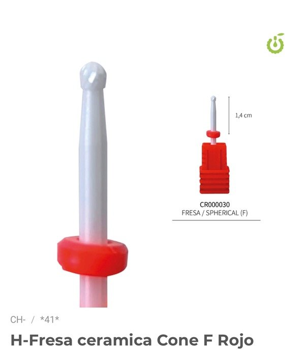 Producto - Fresa cone f roja cerámica