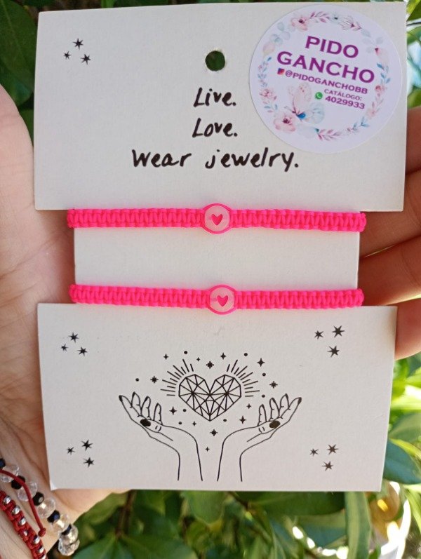 Producto - Set 2 pulseras trenzadas personalizadas (hilo chino)