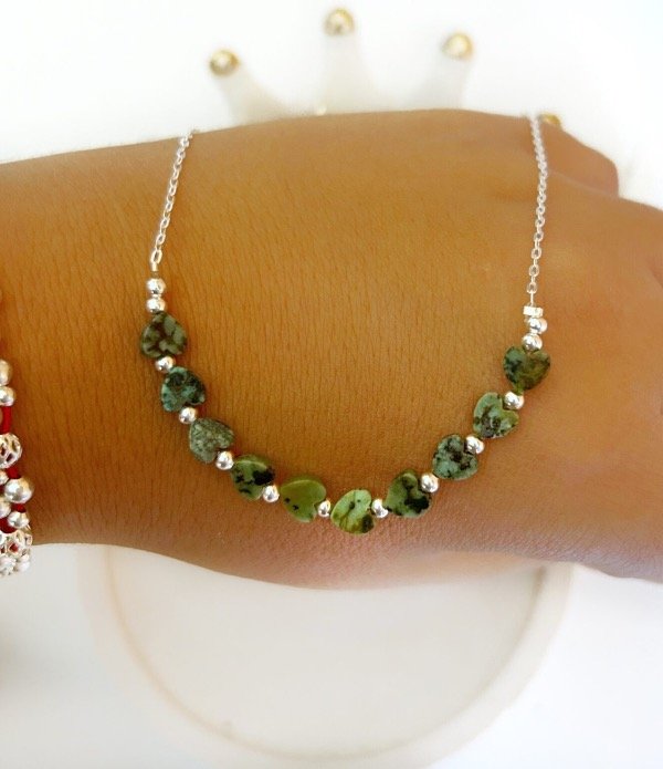 Producto - Gargantilla plata 900 turquesa africana