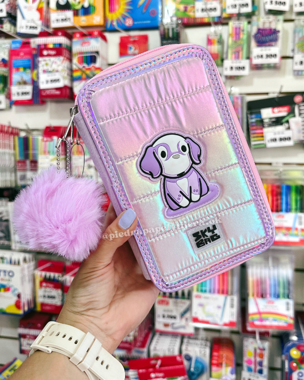 Producto - Cartuchera 3 pisos Skybag lila