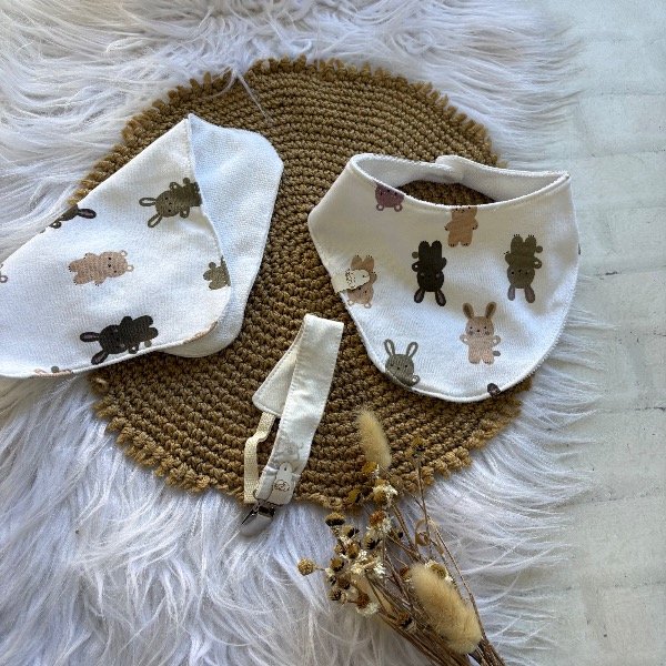 Producto - Set x 3 accesorios infaltables ESTAMPA CONEJOS 2