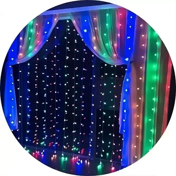Producto - Cortina 3x3m 240 Led Multicolor