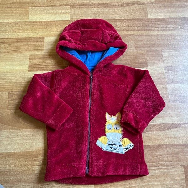 Producto - Campera Plush Roja Caballito 2A