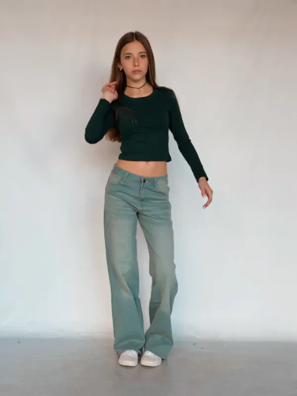 Producto - Jean Wide Leg Elastizado lavado Acid Wash