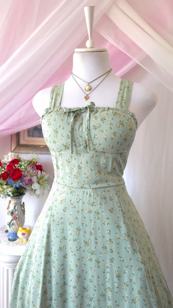 Producto - Vestido Sonia Verde Suave Estampado! IMPORTADO NUEVO - 1