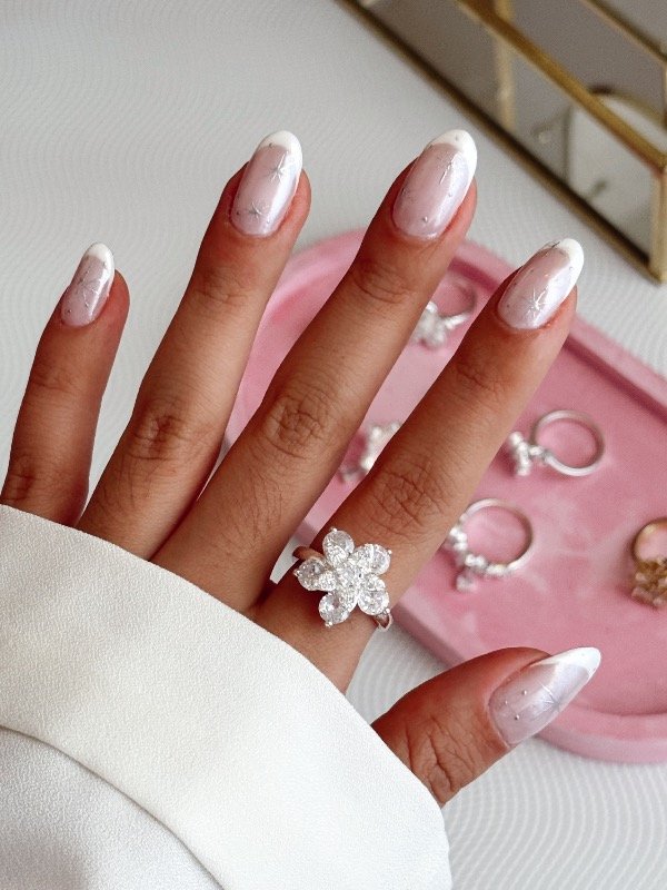 Producto - Anillo GIRATORIO Flor doble AB