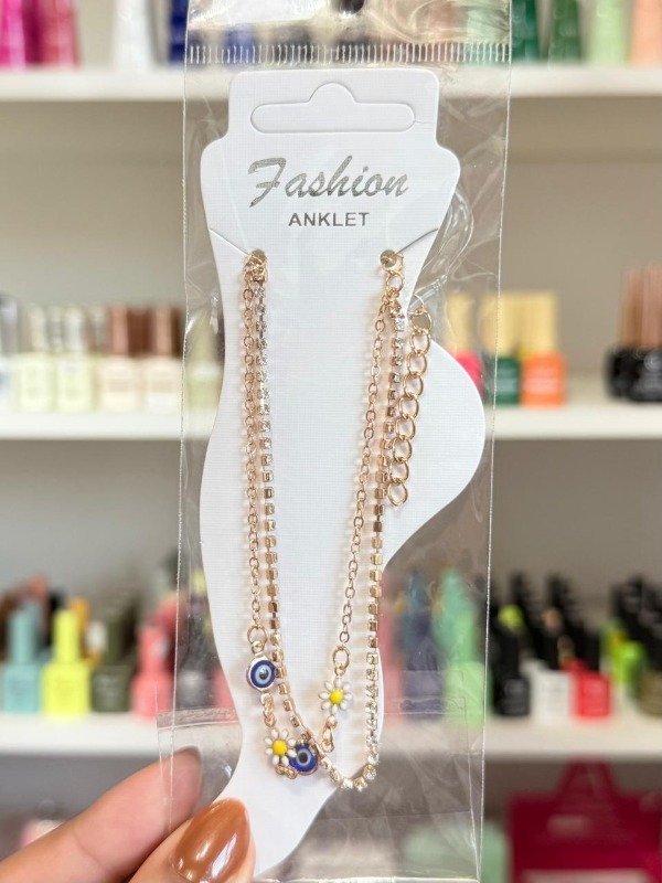 Producto - Tobillera ojo turco + margaritas