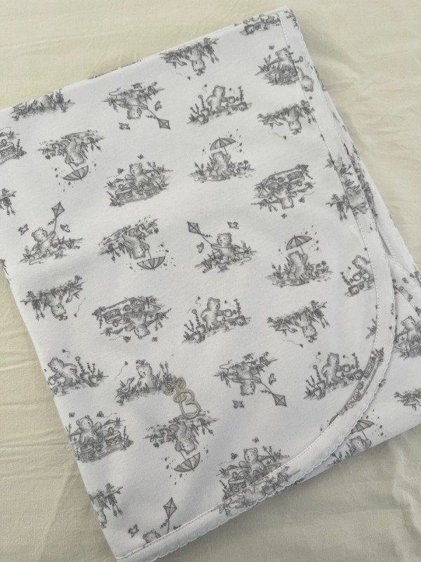 Producto - Manta recibidora algodón pima estampada