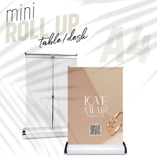Producto - Mini Banner de mesa Roll Up A4