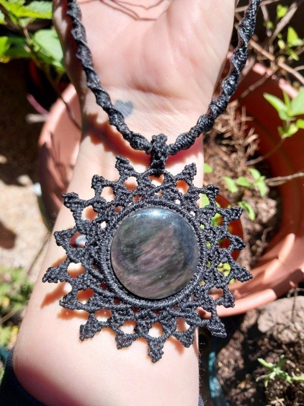 Producto - Mandala Alphacentaurus con Obsidiana Manto Huichol