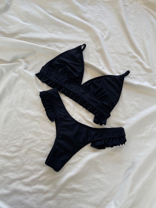 Producto - Bikini triángulo fijo con less entera B102