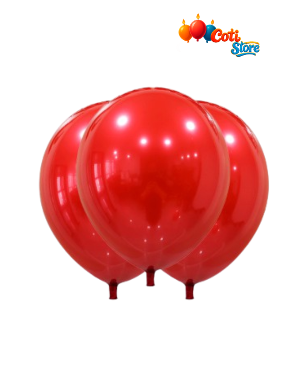 Producto - GLOBBY 12" CROMO TITANIO ROJO x 10 unidades