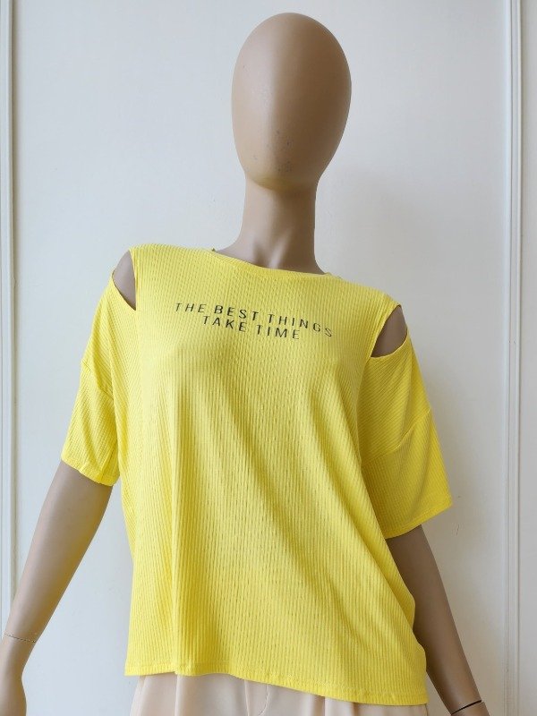 Producto - Remera Recorte Morley Estampa "Time" (Art. 5031)