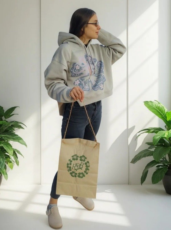 Producto - Buzo Hoodie Hibiscus Grey Oversized