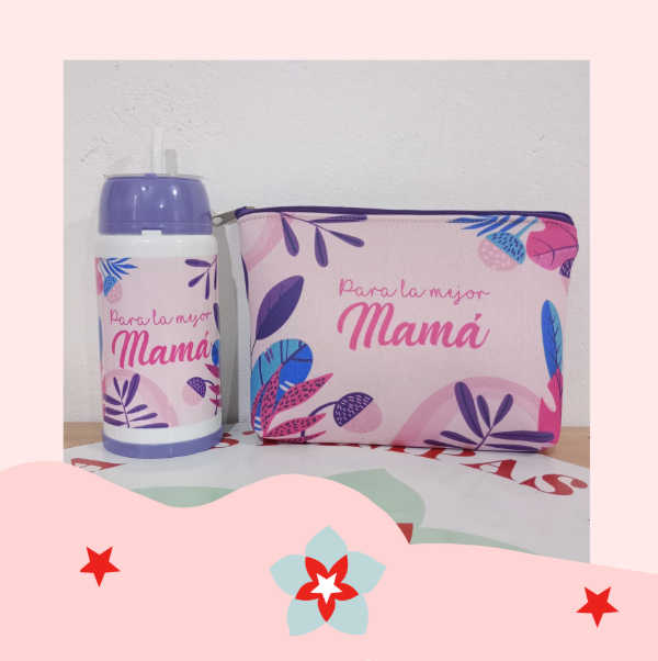 Producto - Set de mate listo + Portacosméticos Recto PARA LA MEJOR MAMÁ