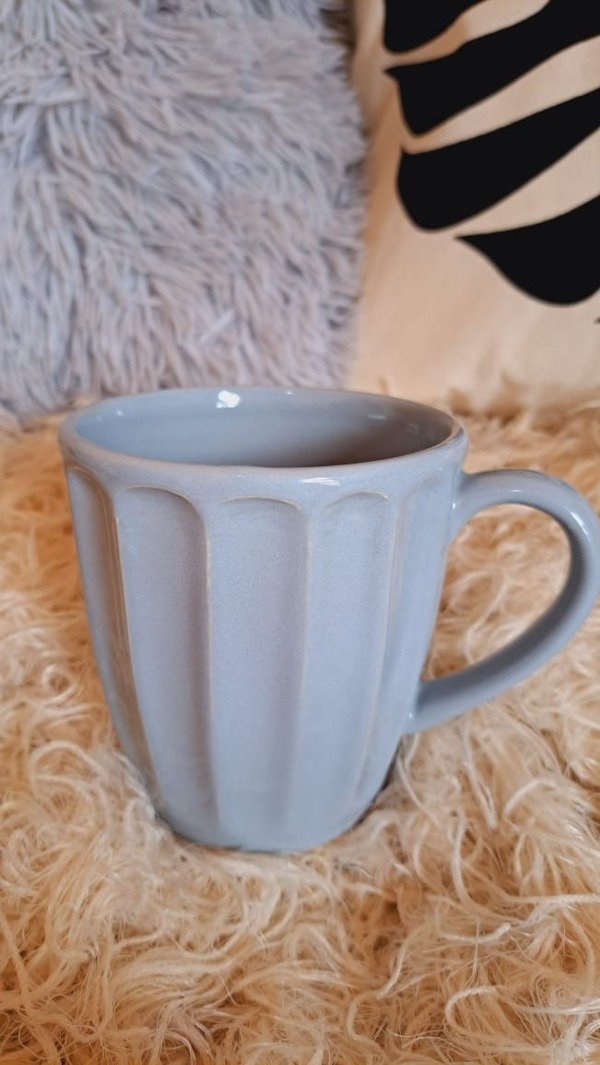 Producto - Taza cerámica vainilla gris