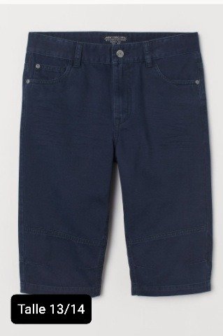 Bermuda gabardina HyM talle 14 azul