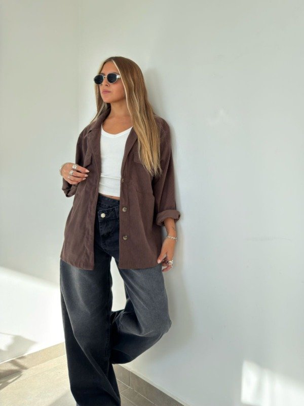 Producto - CAMISACO CORDEROY MARRON