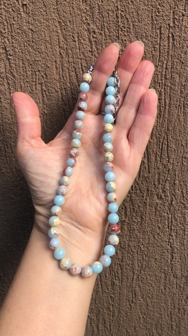 Producto - Collar de cuentas Larimar